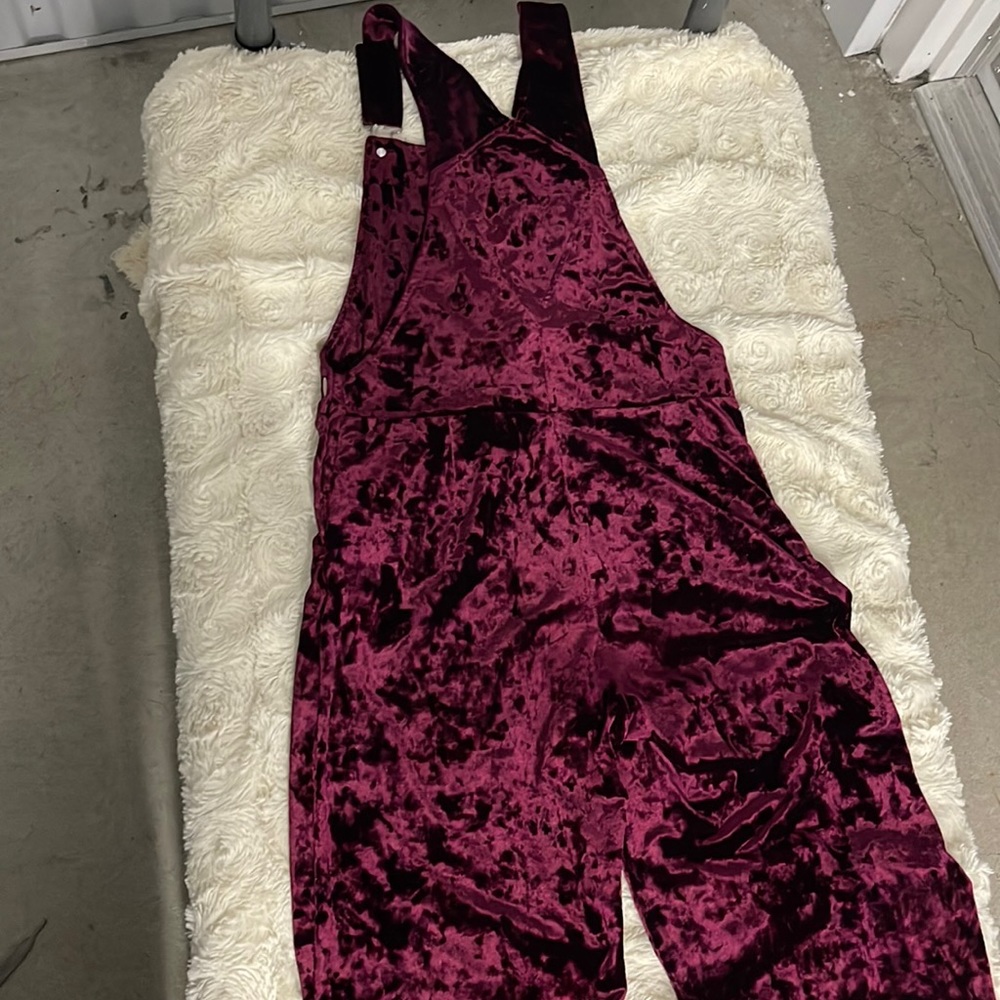Velvet overalls